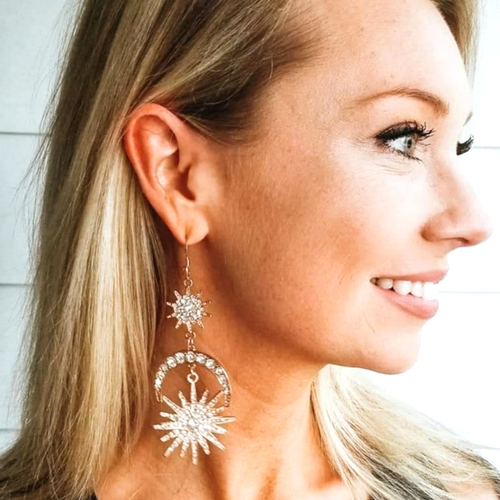 BuddyLove Three Tiered Statement Earrings